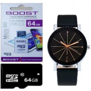 Boost  64GB MicroSD Card - High Speed, Black, 30MB/s Read Speed