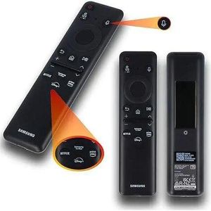 Samsung SolarCell Smart TV Remote control with Voice Assistant USB-C Rechargeable Bluetooth Universal Remote Netflix, Disney+ & Prime Video Buttons For QLED & Crystal UHD