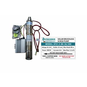 Premier Solar DC Submersible Pump 130M with Economy Controller