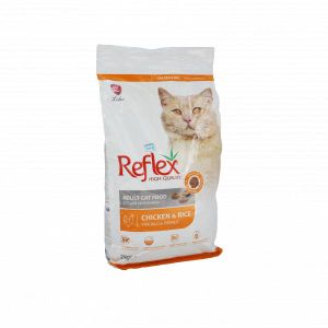 Reflex Adult Cat Food Chicken & Rice 2kg – Complete Dry Cat Food with Zip Seal Bag