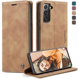 Caseme For Samsung Galaxy S21 FE 5G Flip PU Leather Wallet Case With 2 Cards Slot