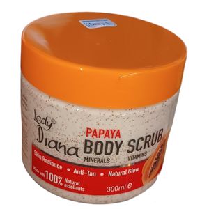 Lady Diana PAPAYA BODY SCRUB Minerals Vitamins Skin Radiance Anti-Tan Natural Glow cf
