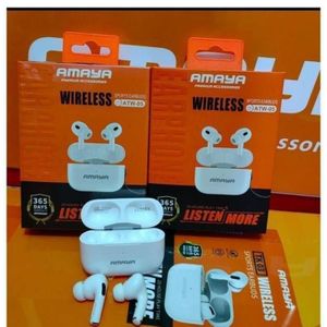 Amaya ATW-05 true wireless earbuds with Bluetooth 5.0, deep bass,touch control and extend  battery life  for a seamless audio experience 