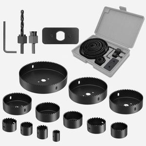 16 Pieces Hole Saw Drill Bit Set-Cutter for Wood/Plastic/Soft Metal Working Tool 