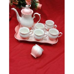Ceramic Breakfast Set – Teapot, Cups & Tray (8pcs)