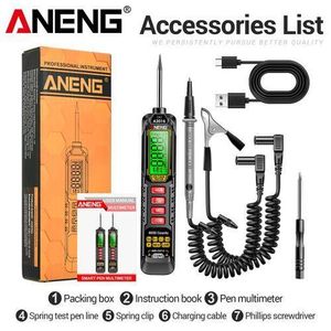 Aneng Smart 0.5V-600V Multimeter,AC/DC Automotive Test Light,Rechargeable Buzzer Circuit Tester with Sharp Probe,Polarity Indicator Light, Continuity Voltage Fuse Tester Pen with Alligator Clip for Sedan, SUV, RV
