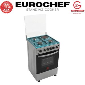 Eurochef 50*55, 3 Gas Jet Burners + 1 Hot Plate, Electric Oven Standing Cooker