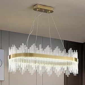 Luxury Oval "Waterfall" Crystal Chandelier