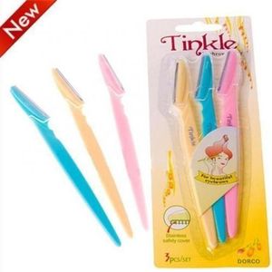 Tinkle Eyebrow Shaper Razor Set - 3 Stainless Steel Blades