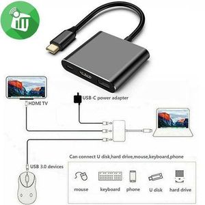 Coteetci USB- C To HDMI Multiport Adapter