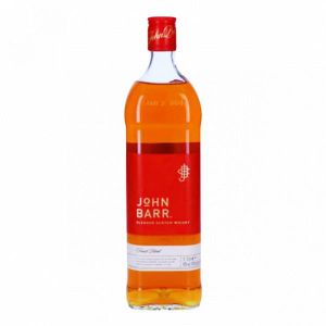 John Barr  Finest Red Label Blended Scotch Whisky 1L  40% ABV  Smooth & Full-Bodied