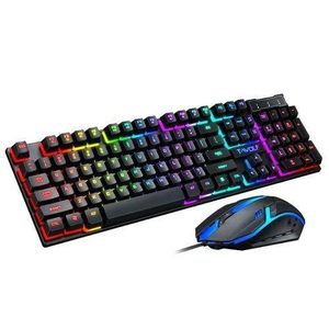 Wired Lighting Keyboard And Mouse Set Office Game Colour Set