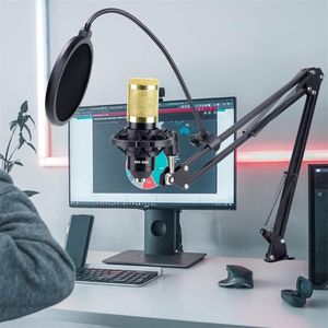 Podcast Equipment Bundle, Audio Interface With Voice Changer And BM800 Condenser Microphone, Recording Studio Package Perfect For Recording, Broadcasting, Live Streaming, YouTube, TikTok (BM800-V8)