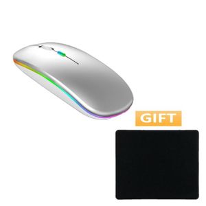 Gaming Wireless Mouse+Mouse Pad ForComputer Silver