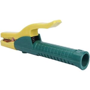Heavy-duty insulated welding electrode holder, for Welding, Insulated Ergonomic Handle, Yellow, Green