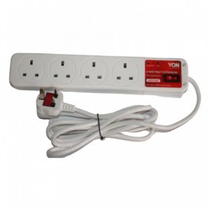 VON 4-Way Extension Cable VXE04WSAB – 3M Surge Protector Power Strip with 3000W Capacity