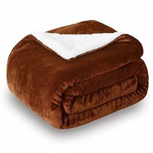 6×6 Sherpa Fleece Blanket Double Sided Thick Warm Soft All Season 