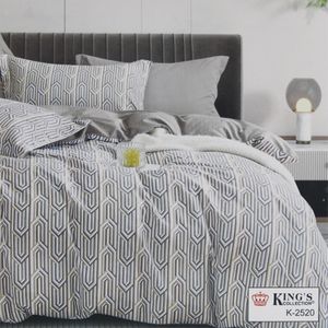 Kings Collection King Size Cotton Duvet Cover Set – Elegant Modern Design