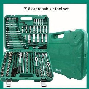 216pcs Chrome Socket Wrenches Mechanical Toolset