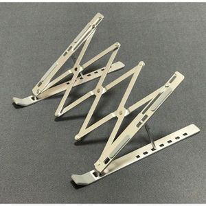 Metallic Laptop Stand Foldable Big Extension Levels Compatible With All Laptop Sizes Metallic Laptop Stand