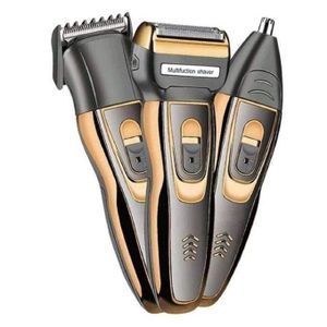 Geemy Professionals Design 3 In 1 Perfect Shaver Hair Clipper And Nose Trimmer Rechargeable Beard And Moustaches Hair Machine And Trimming With Cord And Without Cordless Use