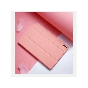 Dux Ducis Domo Series Case for Samsung Galaxy Tab A9 Plus Leather Tri-Fold Flip Cover With Stand Function & Full Protection – Pink Peach