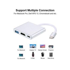 Type-C To USB 3.0/ HD/ Type-C Hub 3-in-1