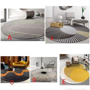 Modern Minimalist Round Rug Soft Area Carpet Non-Slip Floor Mat for Living Room Bedroom Office Home Decor Easy Clean and Stylish Interior Accent 80cm Diameter