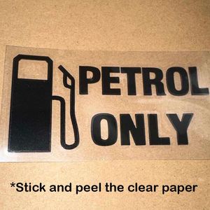 Petrol Only Black Durable Sticker Vinyl Die Cut Decal Car Fuel Tank Cap Gasoline Door 4x4 Ute Truck Van SUV Vehicle Auto