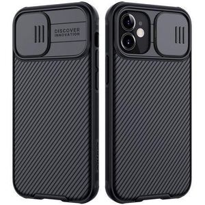 Nilkin IPhone 11 (6.1" Inch) CamShield Pro Slider Camera Close & Open Double Layered Protection TPU + PC Black Color