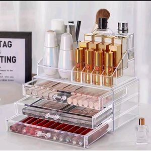 Acrylic transparent makeup drawer organizer