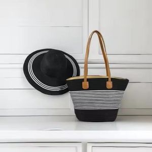 BLACK AND WHITE MULTIPURPOSE HOLIDAY & PICNIC BAG – STYLISH, SPACIOUS