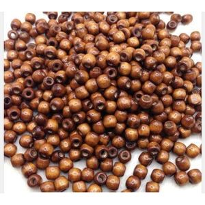 Wooden Beads brown for Hair