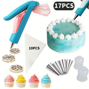 Complete Cake Decoration Tool Set - Professional Baking Kit with Piping Bag, Cookie Icing Press, Decoration Pen for Birthday Cakes & Pastry Art