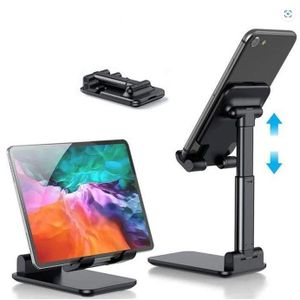 Folding stand for mobile phones and tablets with metal desktop