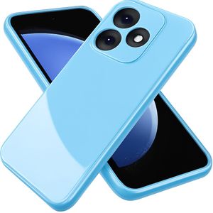 Soft Silicone Slim Fit Cover Anti-Scratch Shockproof Case for TECNO Spark 10 - Light Blue