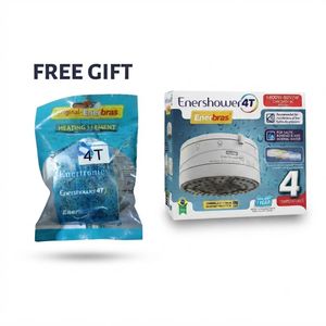 Ener Enerbras Enershower 4T Instant Hot Water Shower Head (Salty & Borehole Water) + FREE Replacement Heating Element Bulbs Bundle