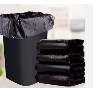 50pcs medium Disposable Garbage Trash Bags 91x76cm Strong Durable Leak Proof Rubbish Bags for Home Kitchen Office Commercial Waste Bin Liners Heavy Duty Tear Resistant Easy to Use