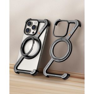 iPhone 16 Pro Max Phone Case, Frameless Case with Rugged Metal Design Wireless Charging Friendly Lightweight Feel