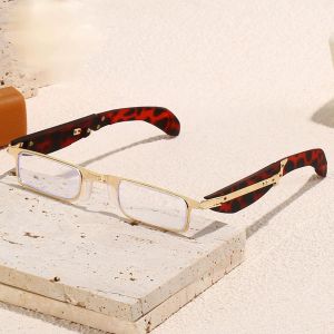New model of rotating, foldable, portable anti-blue light reading glasses with zipper case, square frame, high-definition presbyopic glasses for men and women