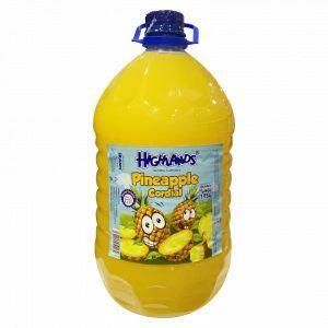 Highlands Pineapple cordial 5 litres vitamin packed highland fruit tasty 