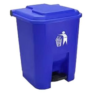 Kenpoly Pedal Bin No.1 Medium Blue  8L Foot Operated Dustbin  Hands-Free Waste Bin for Kitchen & Bathroom