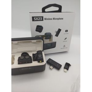 SX23 Charging Case Dual Wireless Mic for Mobile Journalism and Interviews