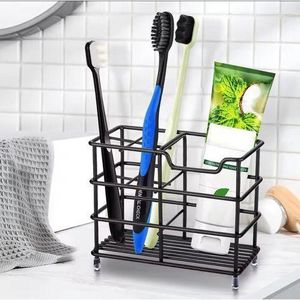 Stainless Steel Bathroom Toothbrush Holder Toothpaste Holder Stand Bathroom Accessories Organizer