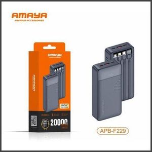 Amaya  APB-F229 22.5W SUPER FAST CHARGER 20000MAH POWER BANK, DURABLE QUALITY , ANTI-SCRATCH TEXTURE, 4 BUILD-IN 1 CABLES, DIGITAL LED DISPLAY