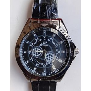 Elite Fashion Luxury men's stainless steel watch with steel strap 