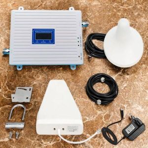 2G 3G 4G Mobile GSM Signal Booster Amplifier, Tri-Band 900/1800/2100MHz, Wide Coverage, Indoor Home & Office Use   