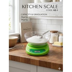 Digital Kitchen Scale Kitchen Scale 5KG With Bowl Lightweight Food Scale