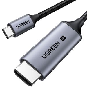 Ugreen  CM565 USB C to HDMI 2.1 Cable 8K@60Hz 4K@240/144/120Hz Type C Thunderbolt 5/4/3 HDMI HDR Lead Compatible with MacBook iMac Mac Mini iPad Pro iPhone 17 16 Galaxy Tab 10 S25 Surface XPS Pixel 10