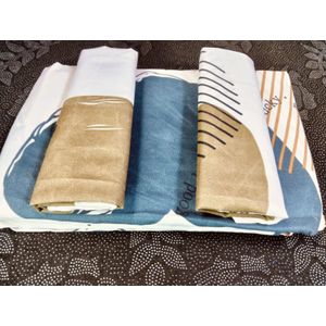 Fade-resistant, shrink-resistant Cotton 4-Piece Bedsheet Set – 5×6 ft (2 Bedsheets + 2 Pillowcases) Soft & Comfortable Fabric Made from high-quality breathable material for a cozy sleep experience.